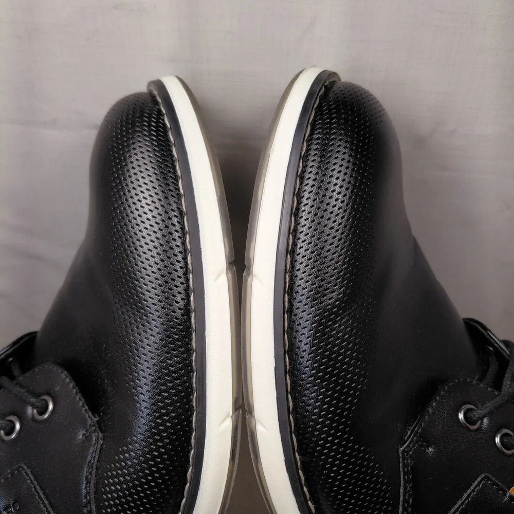 Bruno Marc SBOX2336M Mens Black Perforated Oxford Dress Shoes Size 10 US 43.5 EU